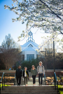 Students walking on the Fairfax Campus